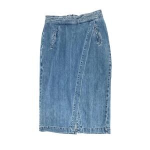 Friday's Project Light Wash Denim Pencil Midi Skirt Small
